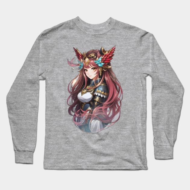 Deep Secrets of Cetus: Alluring AI Anime Character Art Long Sleeve T-Shirt by artbydikidwipurnama